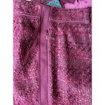 Tory Burch NWT  Drew pants, in a rich plum tweed with tuxedo stripe size 6 Photo 8