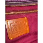 Coach Dreamer w/ Signature Canvas Color blocking Burgundy leather Gold hardware Photo 13