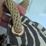 Michael Kors Tiger Print Marina Canvas Tote Bag with Rope Handles Brown Photo 4