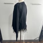 Evy's Tree Size 1X Black Feather Fringe Round Neck Pullover Sweater Cozy Chic Photo 3