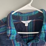 Time and Tru Women's XXL Blue Plaid Long Sleeve Flannel Shirt Photo 1