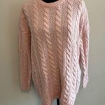 52Seven Oversized Baby Pink Cable Knit Sweater Size Medium Photo 0