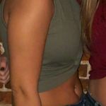 Iris  Green Crop Knotted Tank Top Photo 1