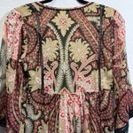 Anthropologie  Ranna Gill Joss Kimono Dress Mini Paisley Boho Festival Size 4 Photo 9