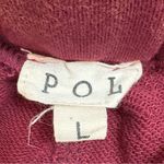 POL  Burgundy Distressed Joggers with Drawstring‎ Size Large NWOT Photo 5