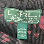 Ralph Lauren  Black & Red Tribal Print Long Sleeve Hoody Sweater L Photo 3