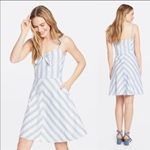 Draper James Seer Sucker Blue & White Bow Dress Size 8 NEW Photo 7