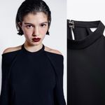 ZARA  Cut Out Cold Shoulder Gothic MIDI  Dress Limited Edition Size Medium Photo 3