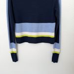 Athleta [] Blue Colorblock Trailhead Striped Merino Wool Cropped Sweater‎ Sz XXS Photo 6