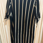 Who What Wear Who‎ What Wear Black & White Striped T-Shirt Dress Short Sleeve Size S Photo 0
