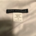 Sara Michelle Shark Bite Sequined Tunic Length Blouse White Size 2X Photo 5