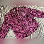 Purple Silk Sequin/Beaded Leopard Print Lined Buttonup Size M Photo 8