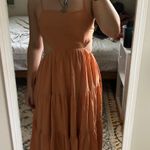 Mura Boutique Orange Open Back MIDI Dress  Photo 0