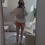 SheIn Women’s Orange Sweatshorts Small Photo 2