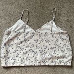Tan and black flower cropped tank top size medium Photo 1