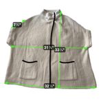 LC Lauren Conrad Cream Poncho with Black Accents Cape Sweater One Size (EUC) Photo 13