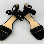 Ivanka Trump Suede Ballet Style Flats with ankle‎ wrap, Ivanka Trumph,Carthe, Black   Size 10 Photo 0