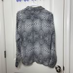 EUC Vintage Roth LeCovan women’s black white collared button front blouse M/L Size M Photo 4