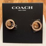 Coach NWT Gold Halo Stud Earrings Photo 0