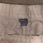 Aerie White & Blue Linen Drawstring Shorts Photo 3