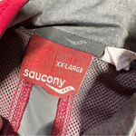 Saucony  Women’s Full Zip Longsleeve Windbreaker Running Red Athletic Size XXL Photo 9