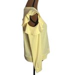 Lulus Kady Light Yellow Ruffle Cold Shoulder Long Sleeve Sweater Top size M Size M Photo 4
