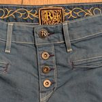 Rich & Skinny Jean Shorts Womens 28 Blue Denim Bermuda Buttonfly Designer Photo 1