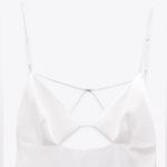ZARA Dress Mini Satin Lingerie Effect White Wedding Bridal Shower Vacation Summer Photo 8