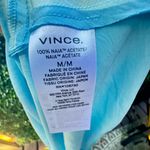 Vince NWT  Crinkled Satin Bias Cut Satin Maxi Dress size Medium light blue Photo 10