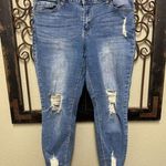 Refuge skinny ankle distressed semi raw hem jeans Photo 0