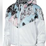 Nike Sportswear Windrunner Cropped Jacket Floral White Size XS NEW Photo 10