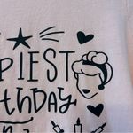 Next Level Apparel ⭐️Next Level pink disney happiest birthday on earth tshirt size large Photo 3