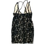 Tobi •  Lea lace plunge neck mini dress black and nude xsmall Photo 5
