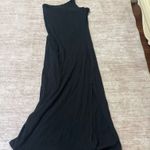 Aerie  black one shoulder ribbed midi dress size small  Photo 1