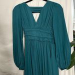 Anthropologie Gwendolyn Asymmetric Maxi Dress Blue Teal Size 0 Photo 10