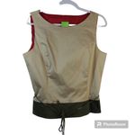 Citrine Green Tan Pants Set Business Casual Safari 2 Piece Set Size 14 Photo 2