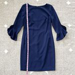 Karl Lagerfeld Paris Navy Scuba Crepe Sheath Dress Size 6 Photo 4