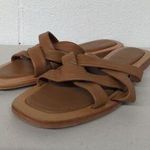 new Crēvo sz 10 brown sandal flip flop strappy leather boho slides Photo 1