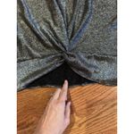 INC Womens Silver Top NWT Dressy Top Twist Top Long Sleeves XXL Photo 4