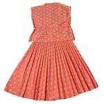 Vintage Marty Gutmacher Peach Polka Dot Floral Pleated Skirt & Blouse Set Sz 12P Photo 5