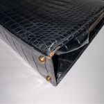 1950s Lucille de Paris Vintage Original Couture Bag Rare Alligator Handbag Purse Black Photo 12