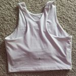 Kyodan NWOT White Lined Sports Bra Top Photo 2