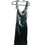 Petal and Pup Selma Gray One-Shoulder Satin Evening Gown Size L NWOT Photo 2