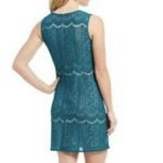Adrianna Papell NWT Teal Green Sleeveless Lace Shift Dress Size 2P Photo 3