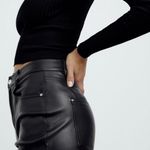 ZARA Faux Leather Mom Fit Pants Photo 4