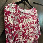 Kaileigh Floral Print Dark Pink Dress Size Small Photo 10