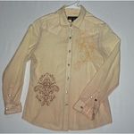 North River western button down with cross size medium Tan Photo 0