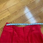 Mango Double-Breasted Linen Cotton Suit Blazer Pants Set Red oversized Sz 1XL Photo 12