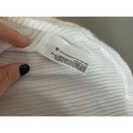 Colsie Top Women's Medium White Cropped Ribbed Hipster Grunge Basic Scoop Neck Photo 2