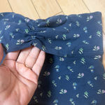 Urban Outfitters Silence + Noise Tube Crop Top Navy FLoral Size XS Cut Out Photo 2